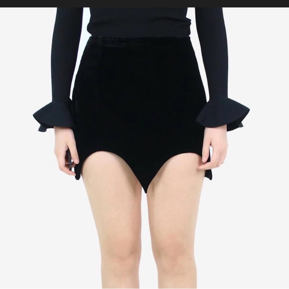 Saint Laurent Mini Black Velvet Women's Skirt 38FR - Picture 3 of 7